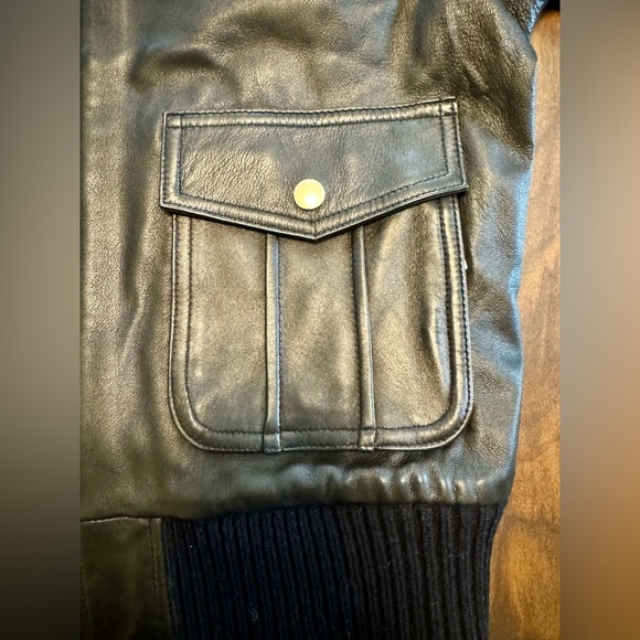 ID Entity by Lord & Taylor Moto Bomber Jacket with Removable Faux Fur Collar - Picture 7 of 14